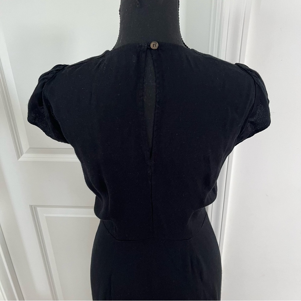 Reformation Fauna Dress Black - Size 8 Button Down - Picture 4 of 8